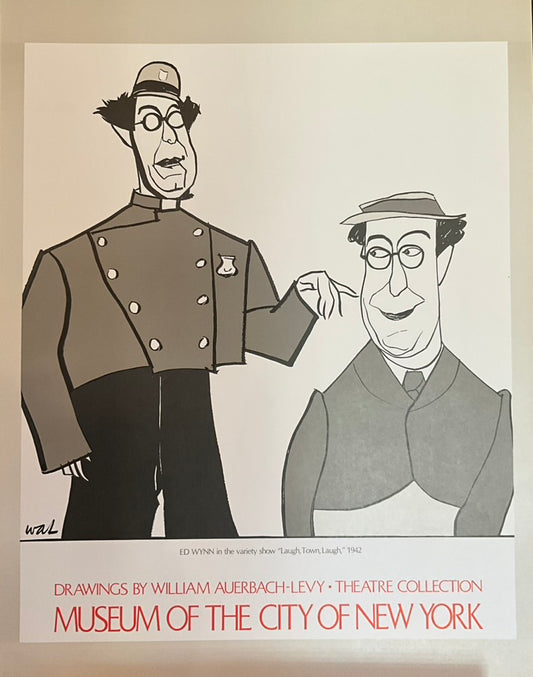 William Auerbach-Levy "Laugh Town Laugh" Poster